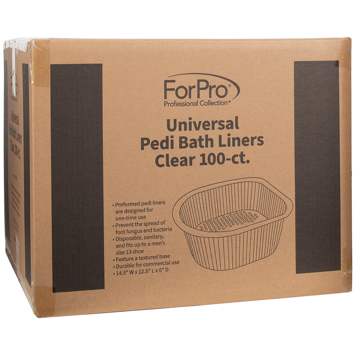 ForPro Professional Collection branding on pedicure liner packaging