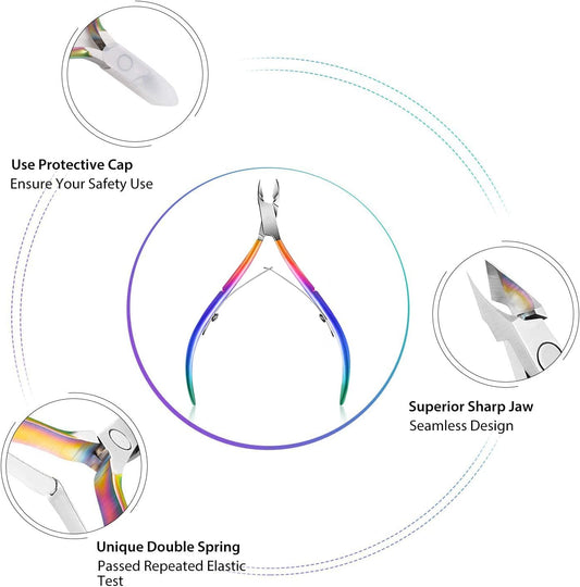 Close up of sharp Easkep cuticle nipper blades
