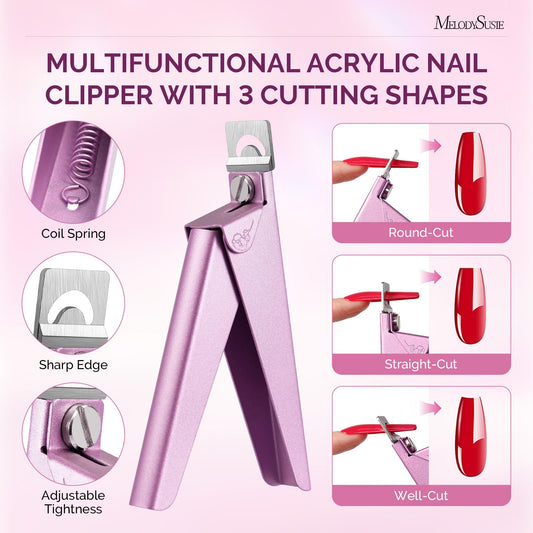 MelodySusie stainless steel acrylic nail clipper tool