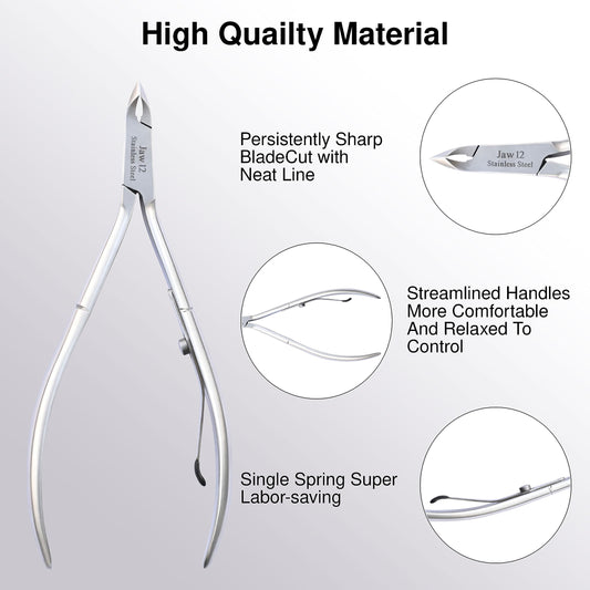 Close up of UM Supplies cuticle nipper 4mm jaw blade
