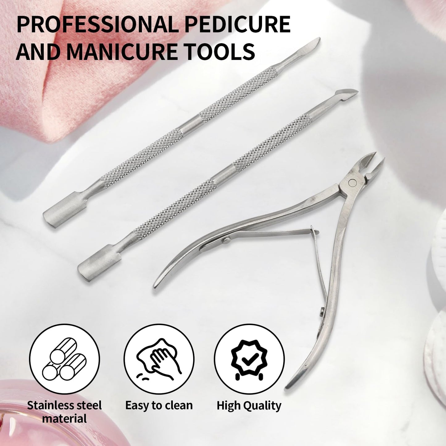 Angled jaw detail of the premium stainless steel cuticle trimmer showing the sharp alignment for precision cutting