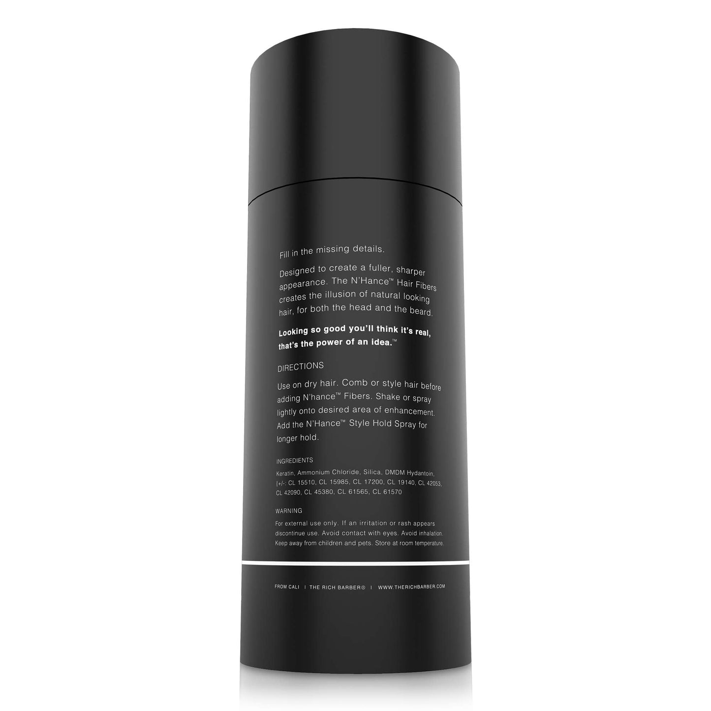 Side view of professional grooming product packaging showing usage instructions and product details.