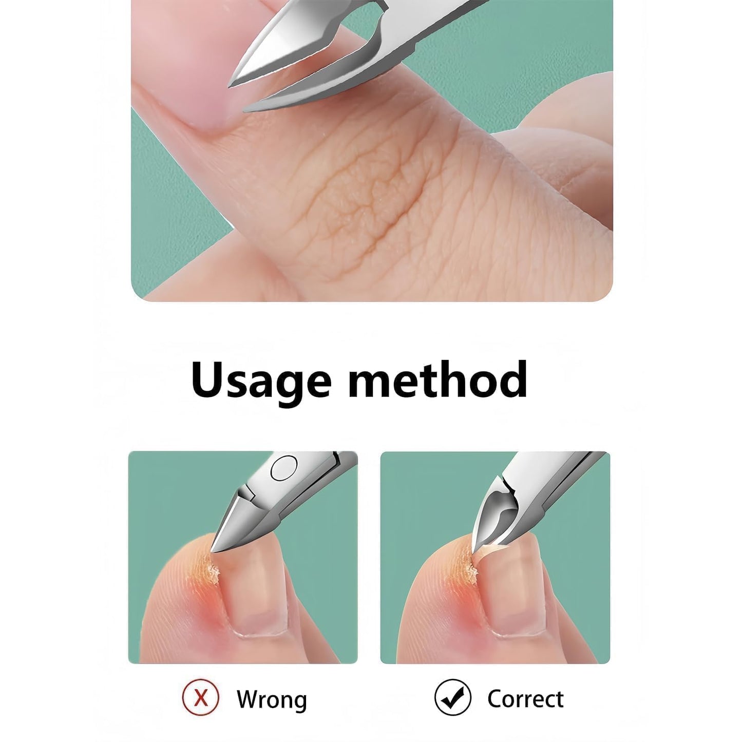 Criyar nail grooming tool for precise skin removal