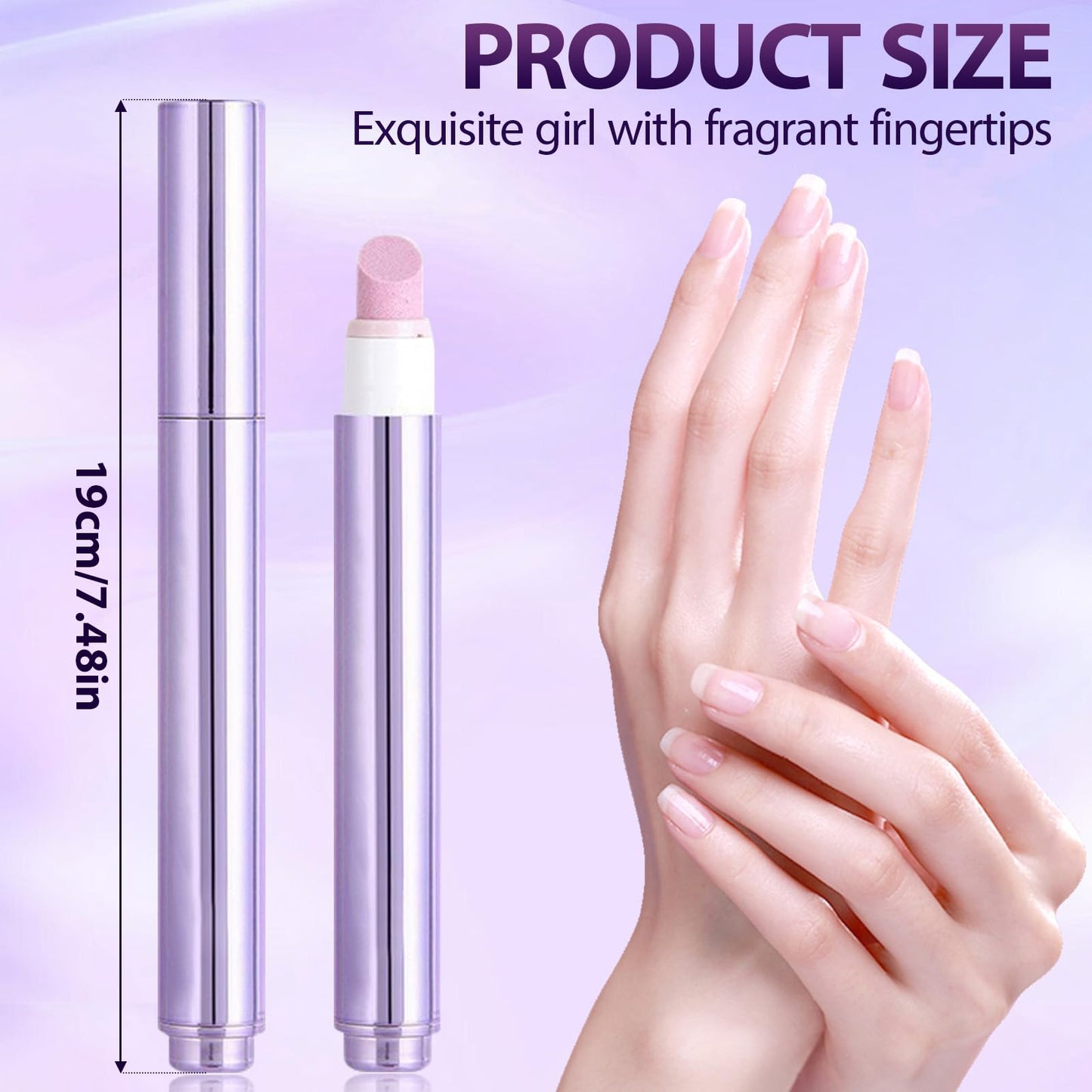 Complete packaging overview of the BaiKupo 2PCS cuticle pusher pen kit for targeted hydration.