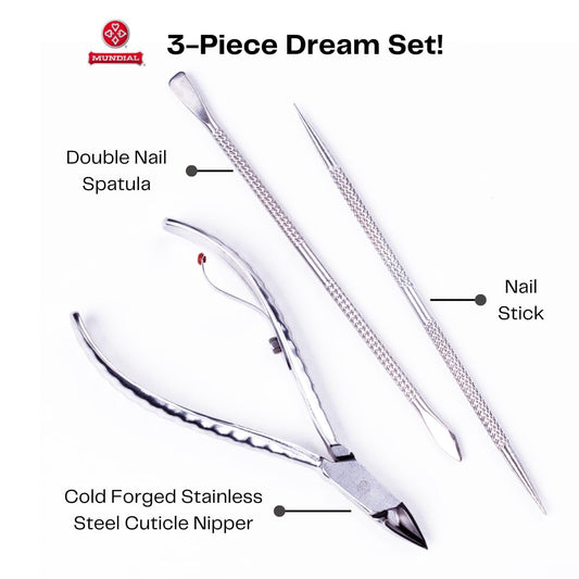 Mundial professional cuticle nipper with ergonomic handle design