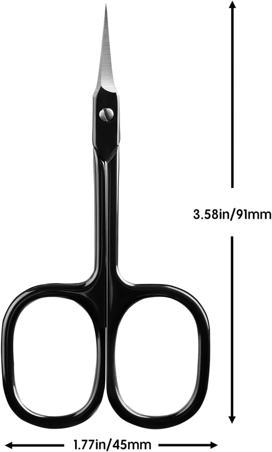 Velodios extra fine curved pointed tip grooming scissors close up view
