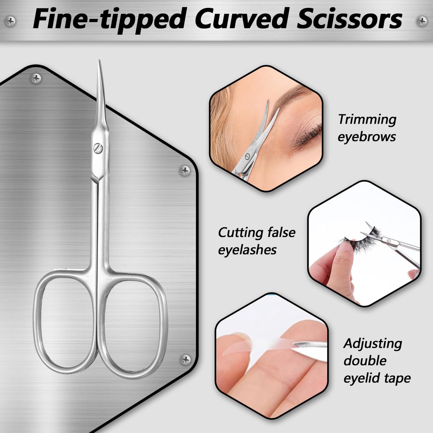 Authentic Kootinn stainless steel cuticle trimmer pack demonstrating safe and clean alignment for salon style nail care.