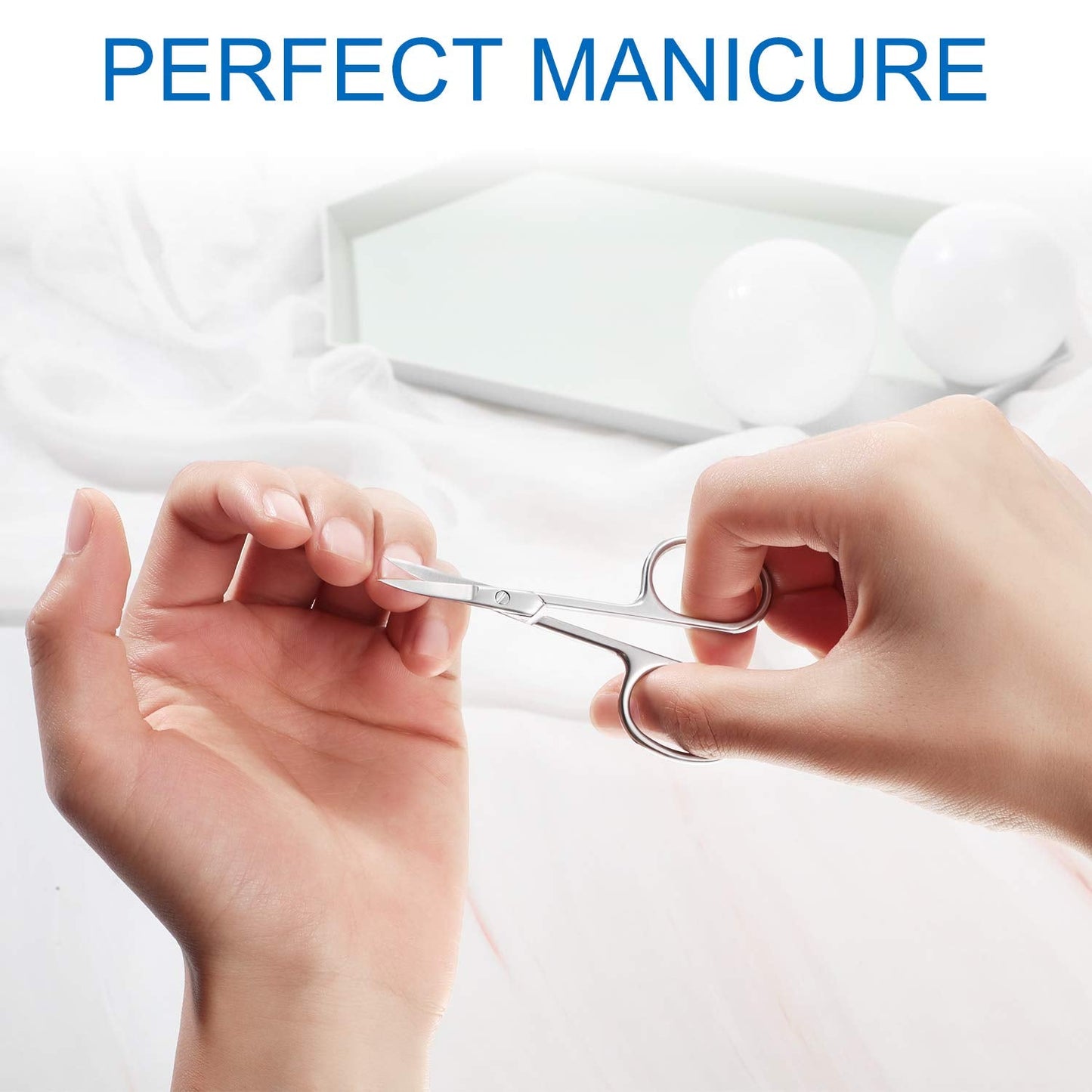 Mudder rust resistant stainless steel precision craft and nail scissors set.