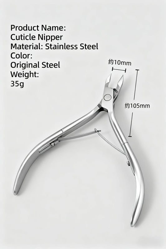 Close-up perspective of the premium silver double-spring mechanism for precision nail grooming.