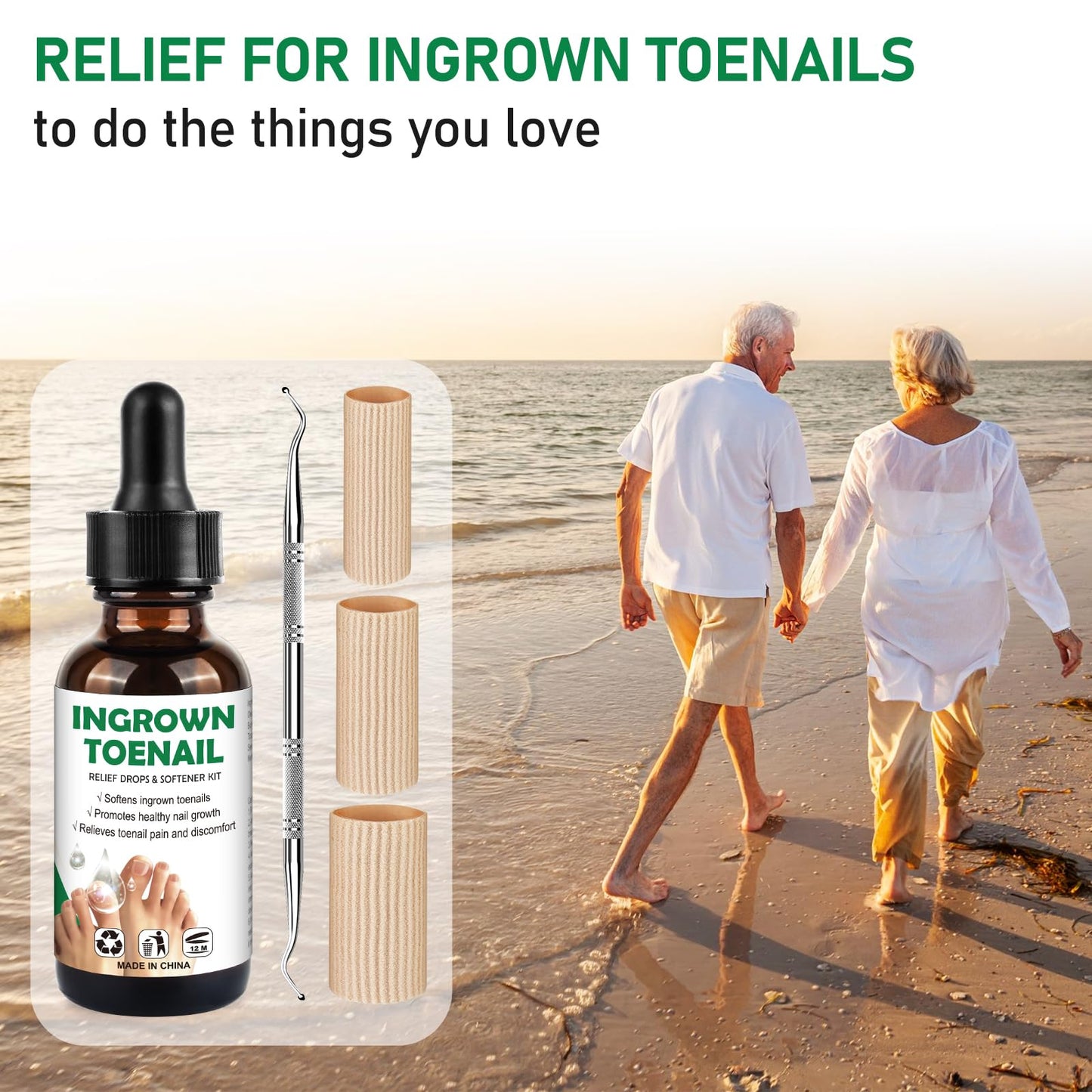 Applying Totclear corrector drops to an ingrown toenail