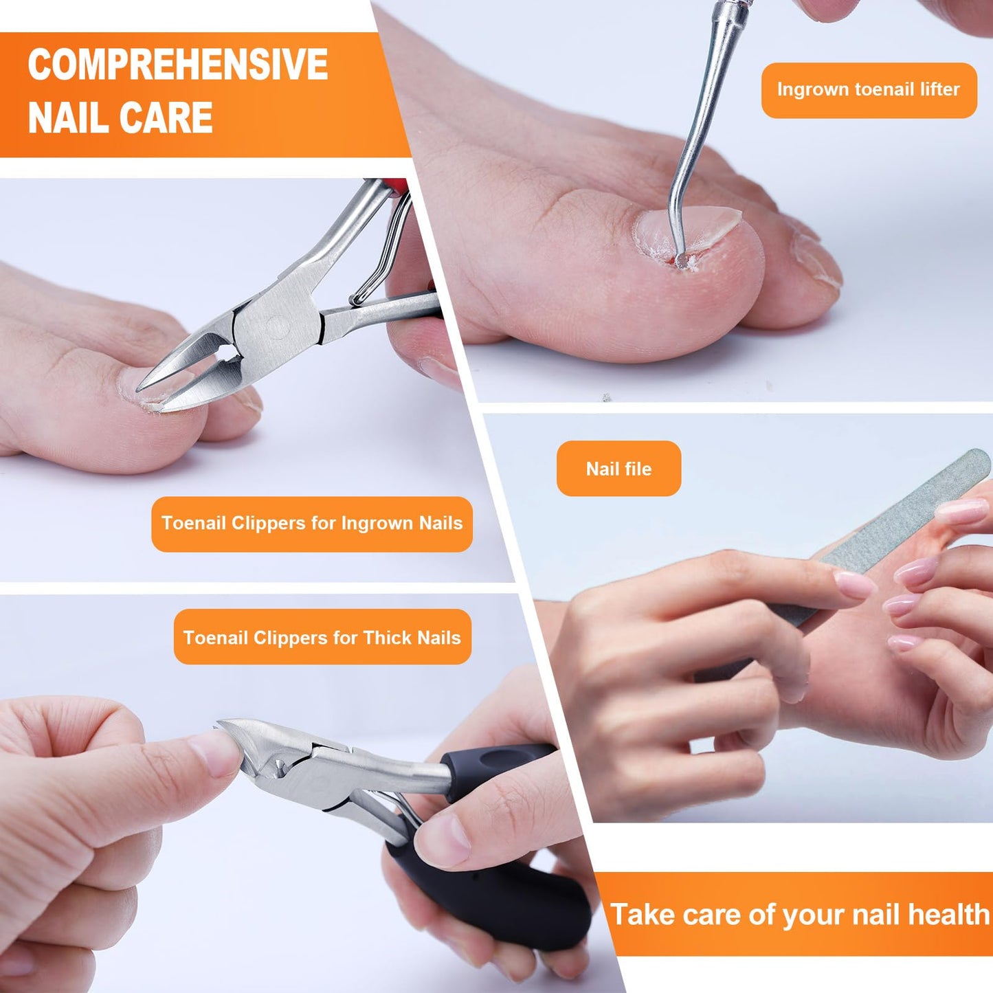 Orelex premium nail care set for elderly foot health