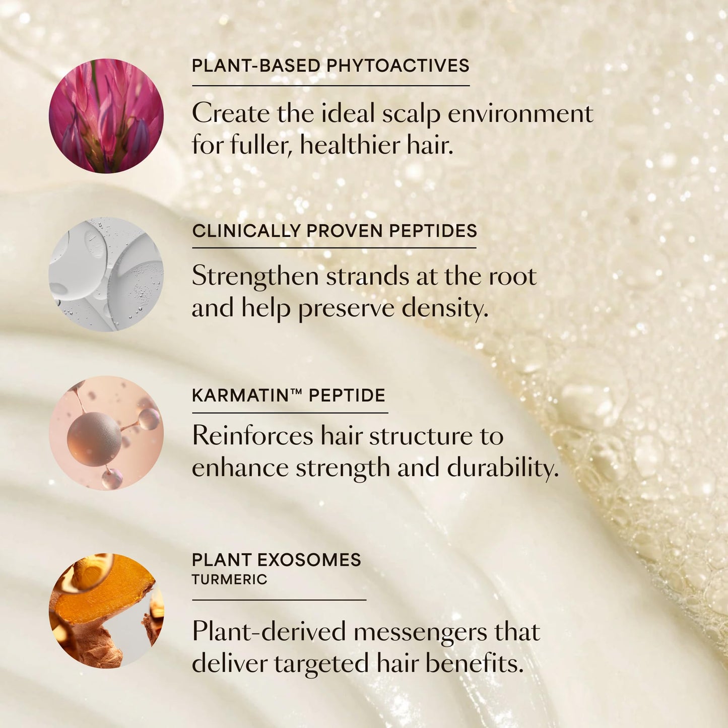 Vegamour anti-thinning scalp care system arranged against a clean backdrop displaying product sizes and contents.