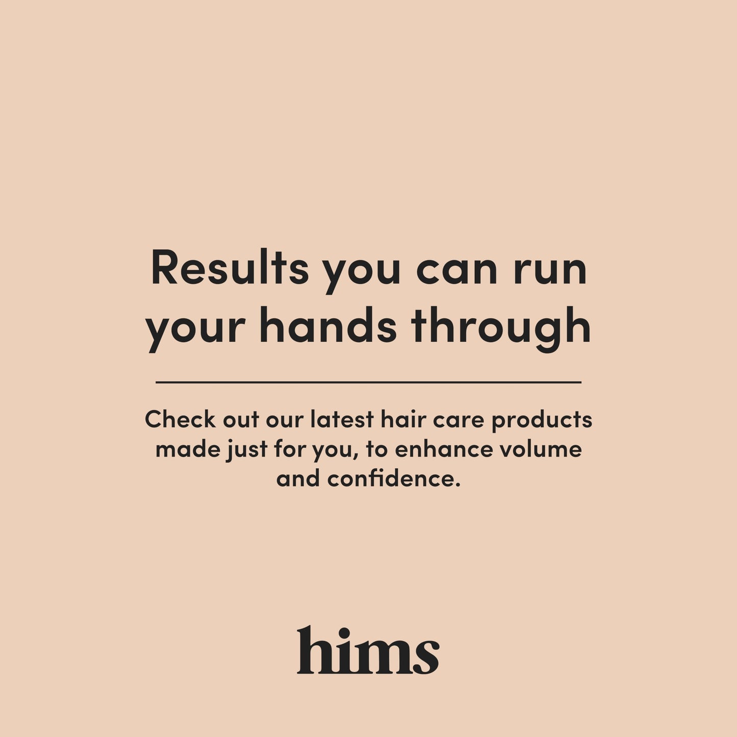 Non greasy Hims hair thinning treatment liquid solution displayed on clean surface.