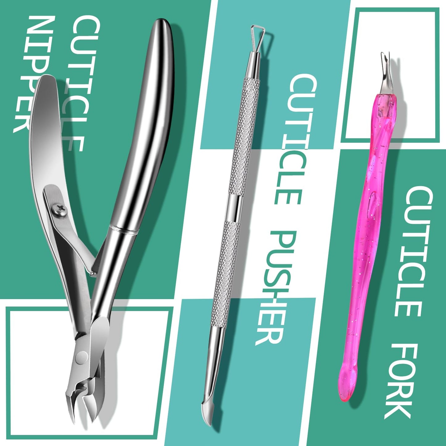 Full contents of the TsMADDTs nail care kit for home use