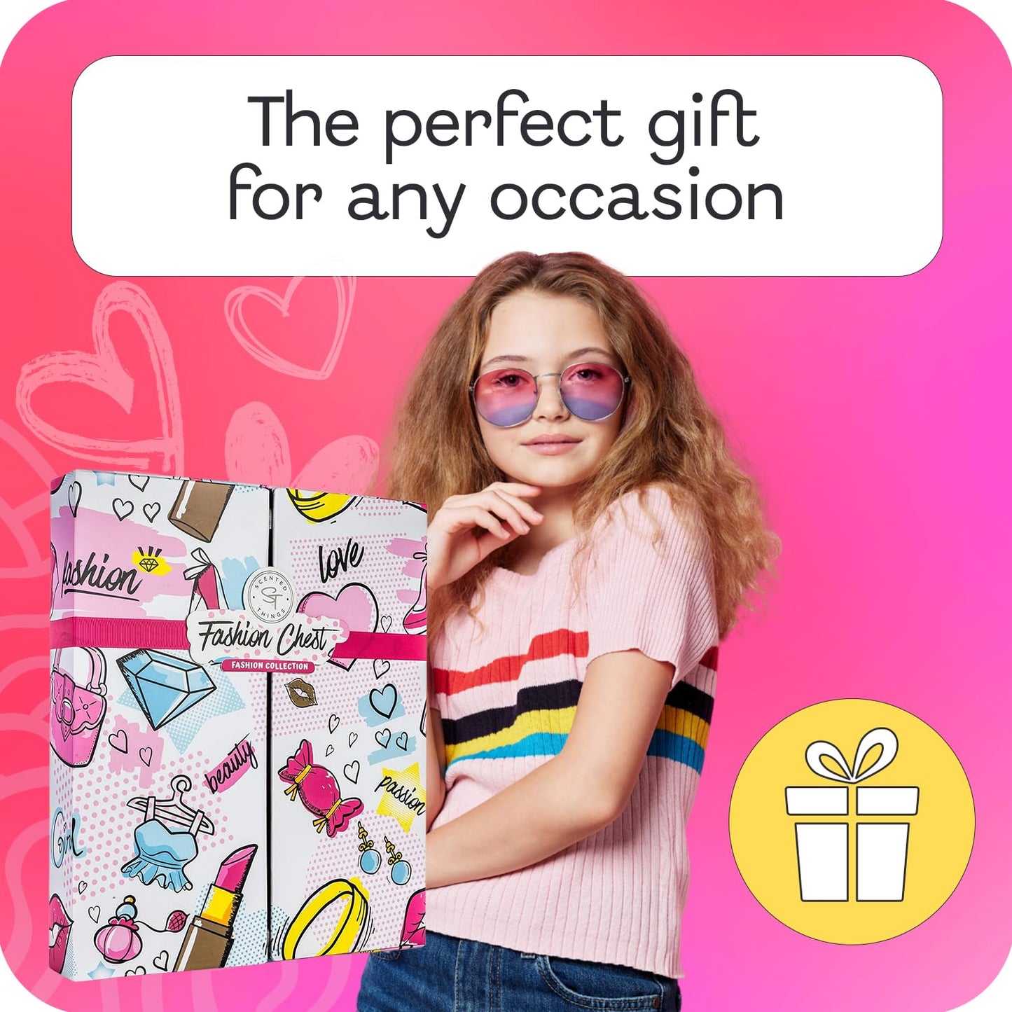 Authentic USA imported Scented Things fashion collection perfume gift box showing product volume and back labels.