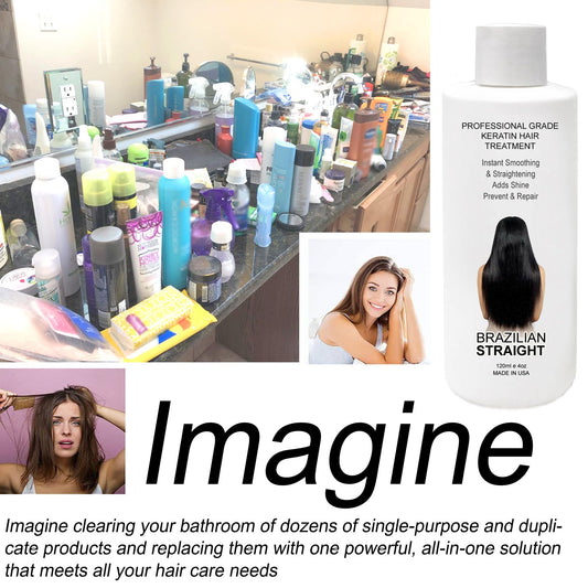 Brazilian Straight professional hair treatment kit packaging