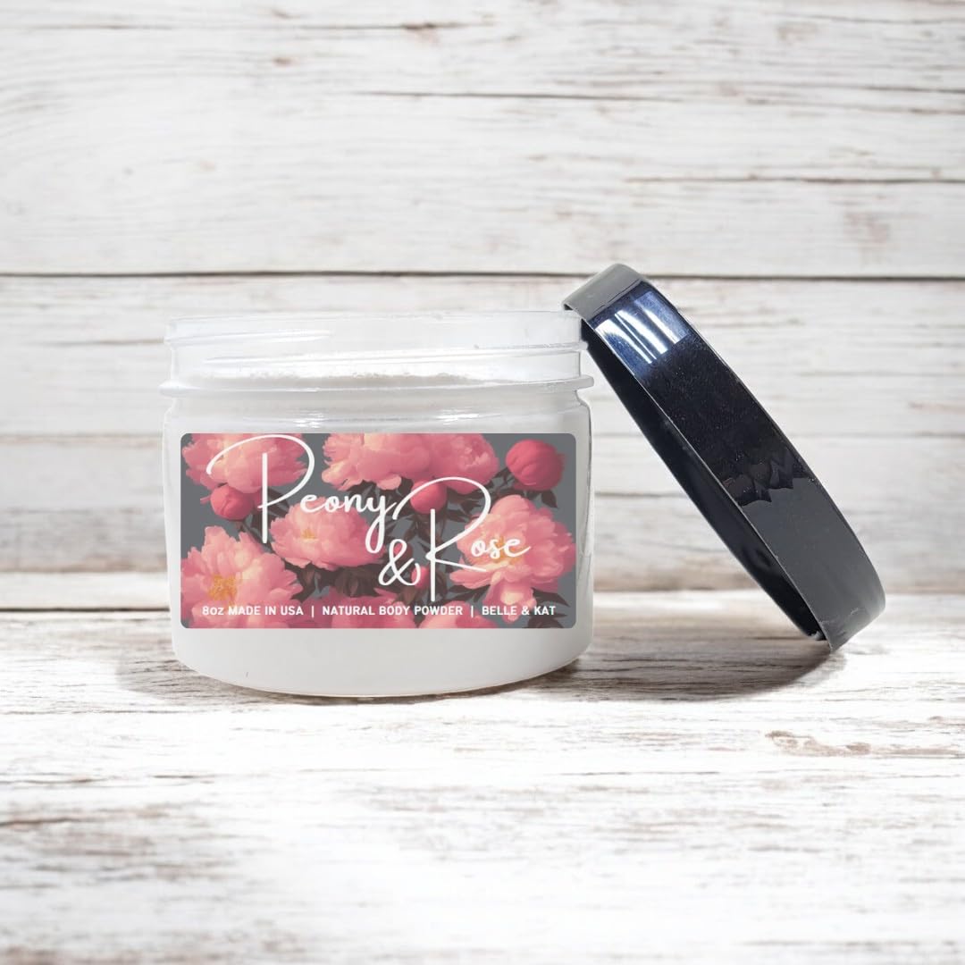 All purpose matte finish body powder package ideal for absorbing moisture and oil on skin and feet.