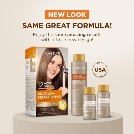 Kativa 12 weeks professional straightening kit packaging