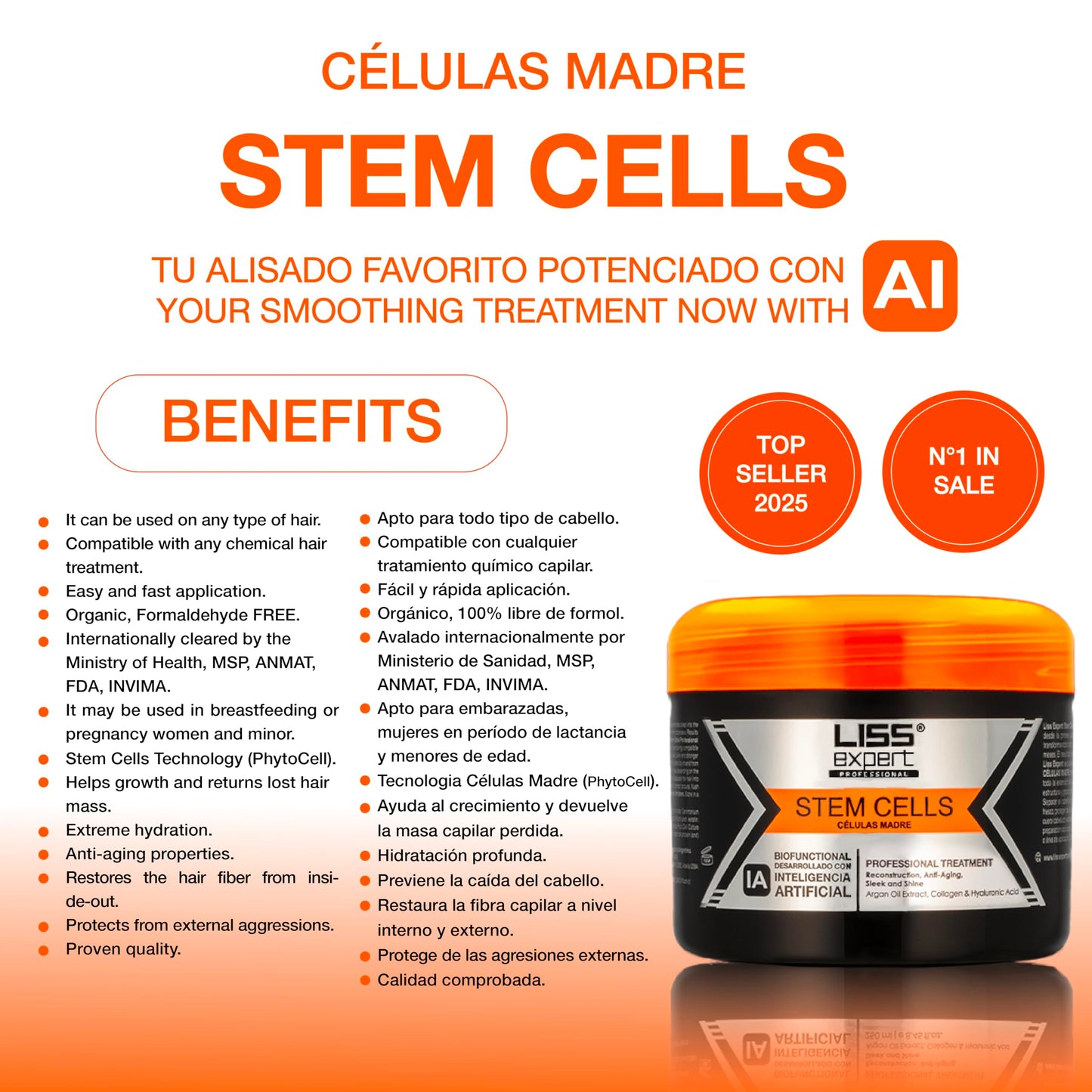 Professional Liss Expert stem cell hair repair smoothing cream
