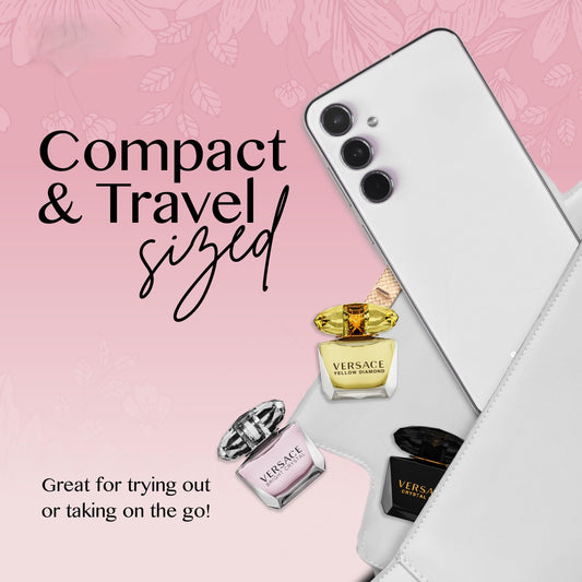 Four piece miniature perfume sampler collection for women displayed in individual presentation boxes.