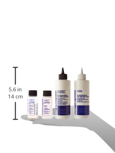 Unboxed view of the USA imported self warming hair curling treatment kit contents on a clean background.