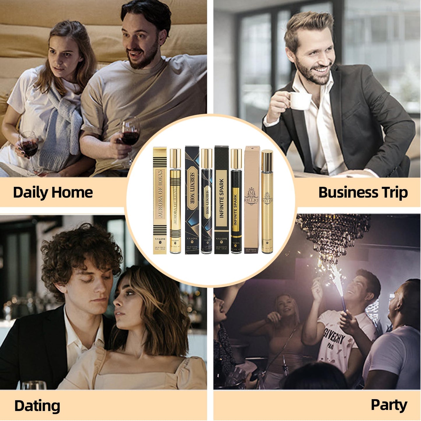 Travel friendly men's perfume gift set unboxed