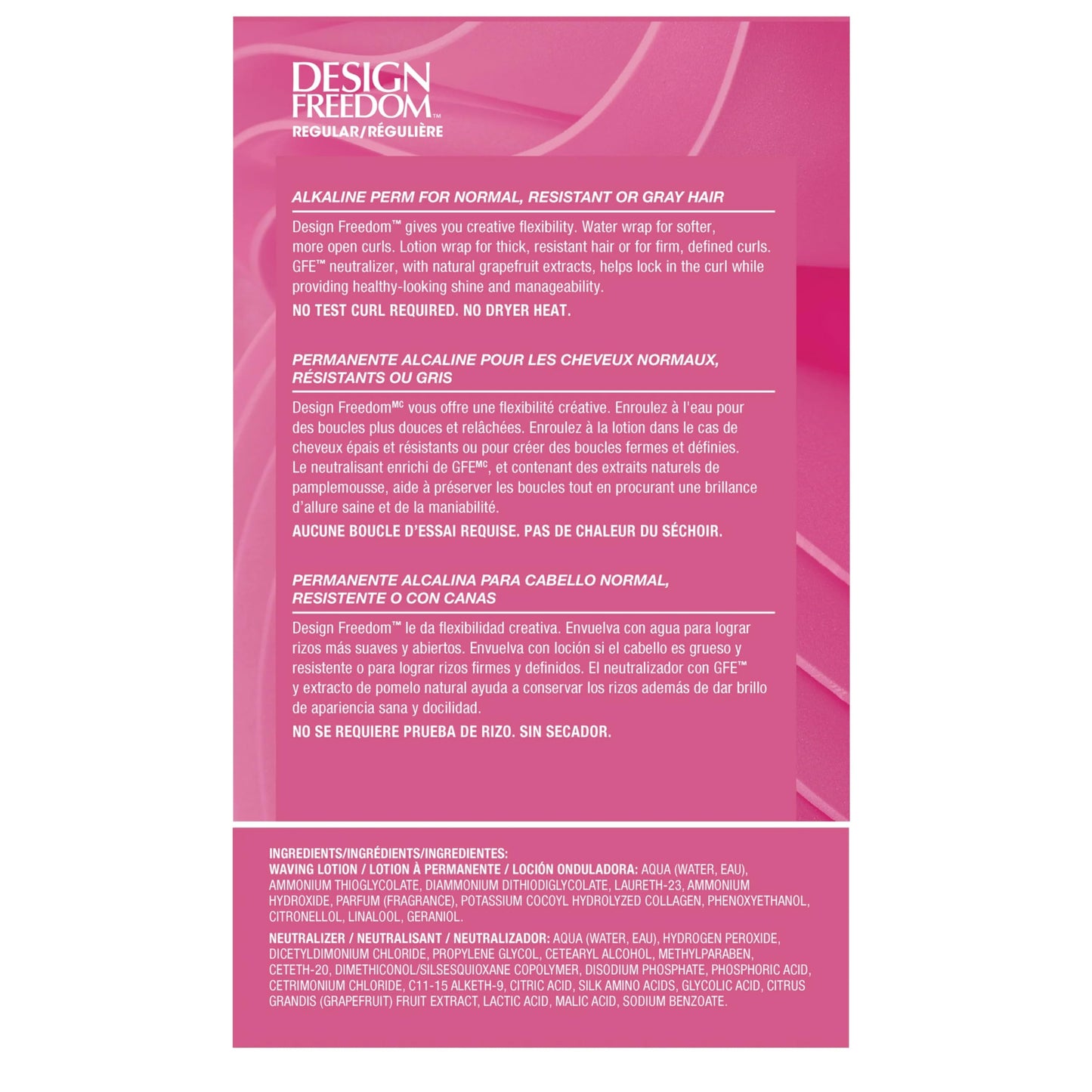 USA imported professional hair perming kit for normal resistant and gray hair texture transformation