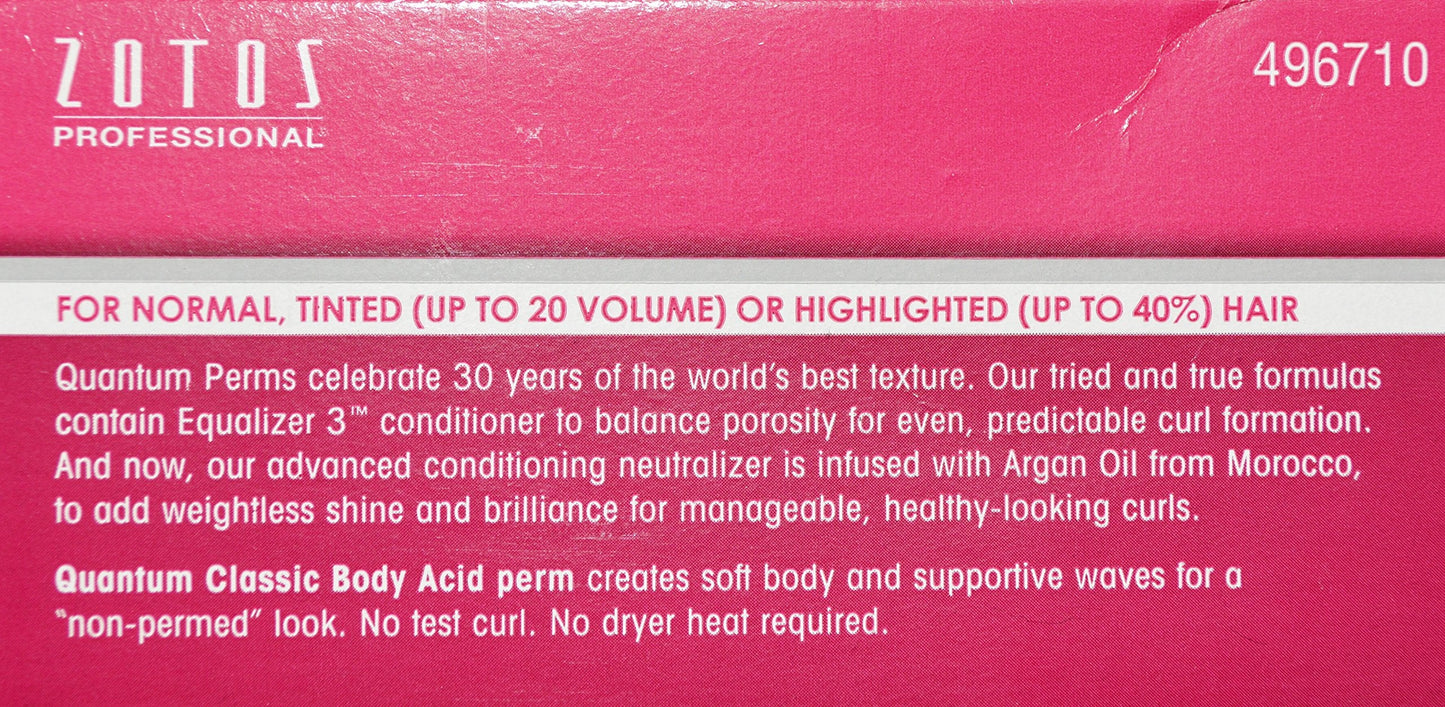 Quantum salon wave texturizing solution for normal, tinted, or highlighted hair types.