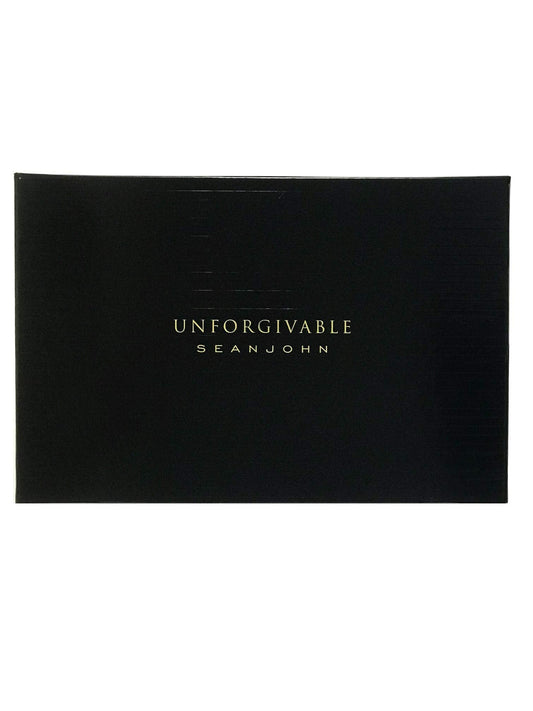 Authentic USA imported Sean John Unforgivable masculine grooming collection containing eau de toilette spray and scented body care products