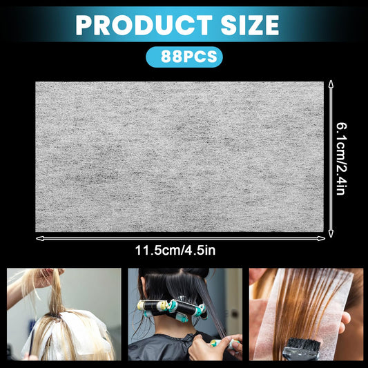 Close up view of high temperature resistant tissue papers for professional hot and cold hair perming.