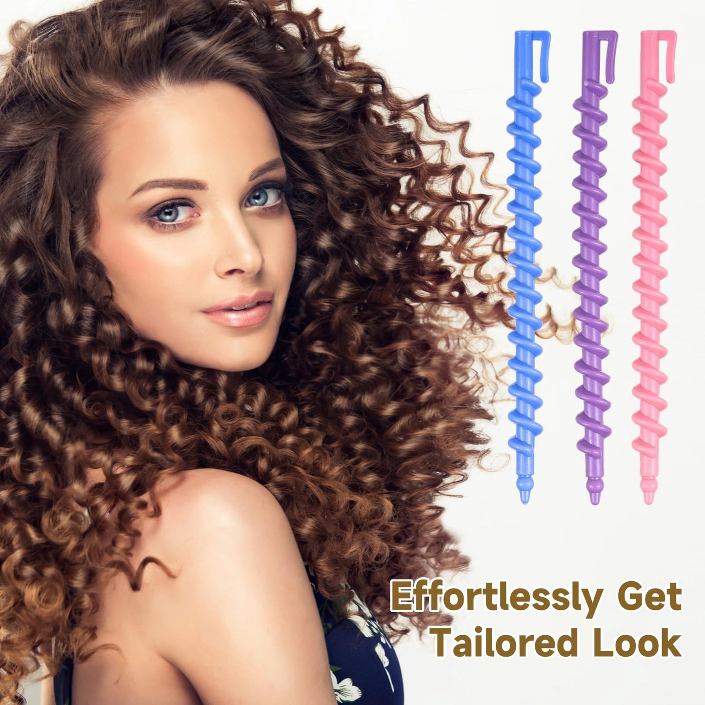 Authentic USA imported MYYNTI heatless hair curlers for healthy bouncy waves.