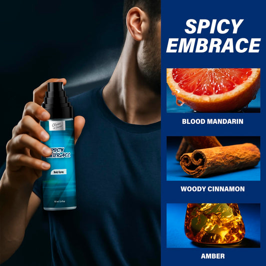 Three premium imported masculine fragrance bottles arranged neatly side by side.