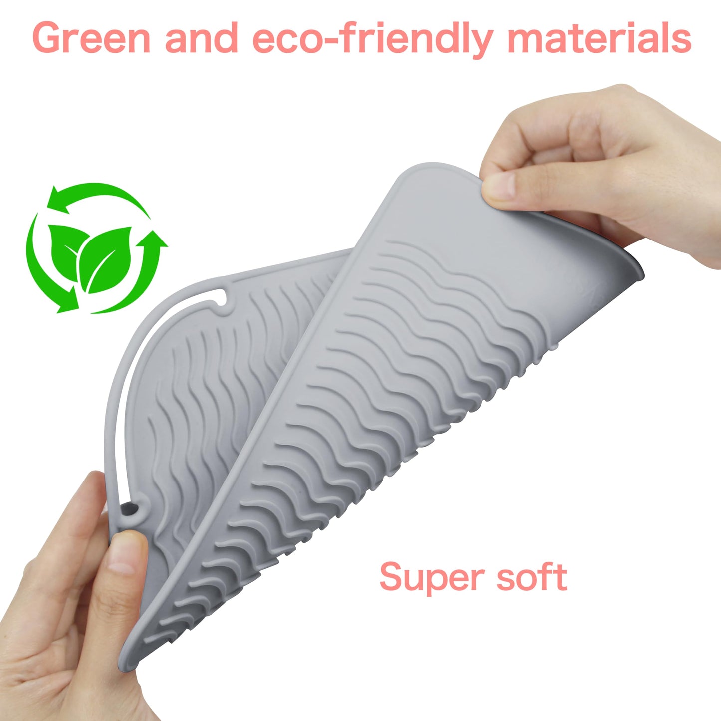 Heysam travel vanity accessories silicone mat for safe tool cooling