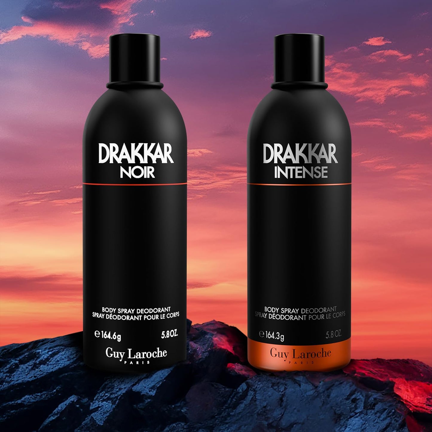 Drakkar Noir classic fougere blend body spray product packaging back view