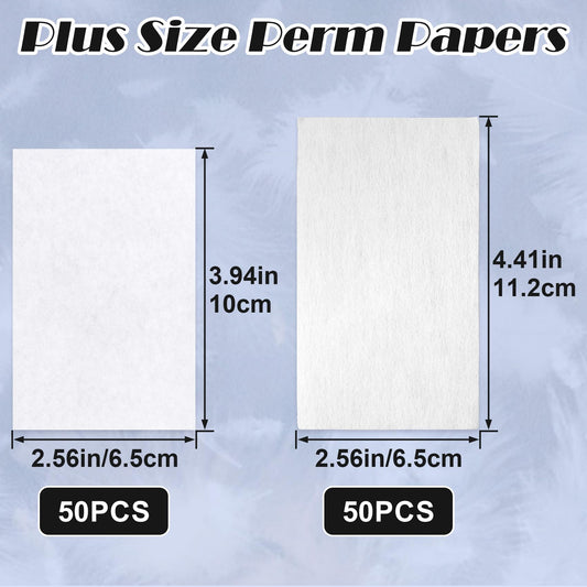 White disposable hair end wrap papers laid out showing texture and thickness