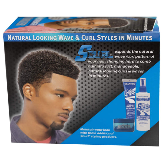Luster's SCurl two application kit components including argan and olive oil conditioning cream