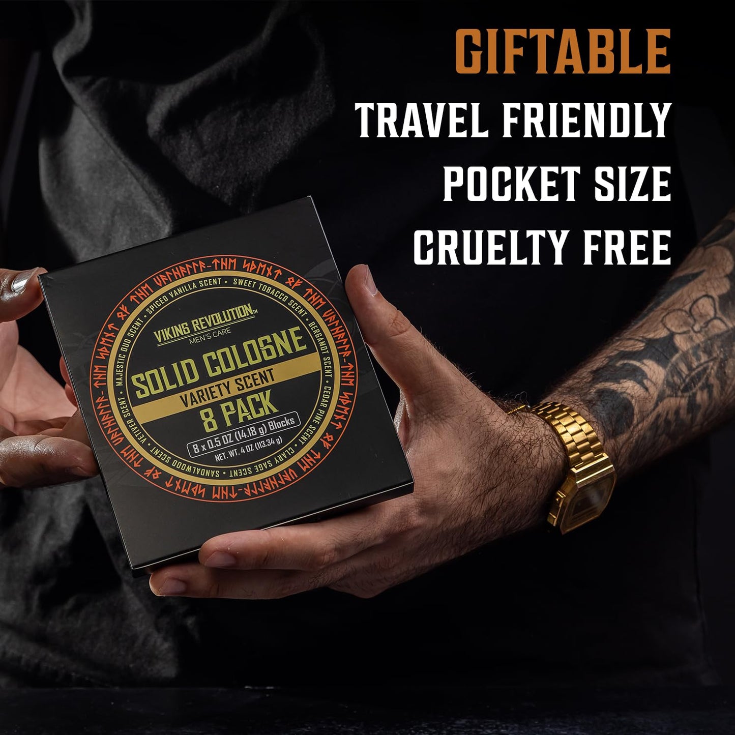 Viking Revolution cologne set for men in travel packaging