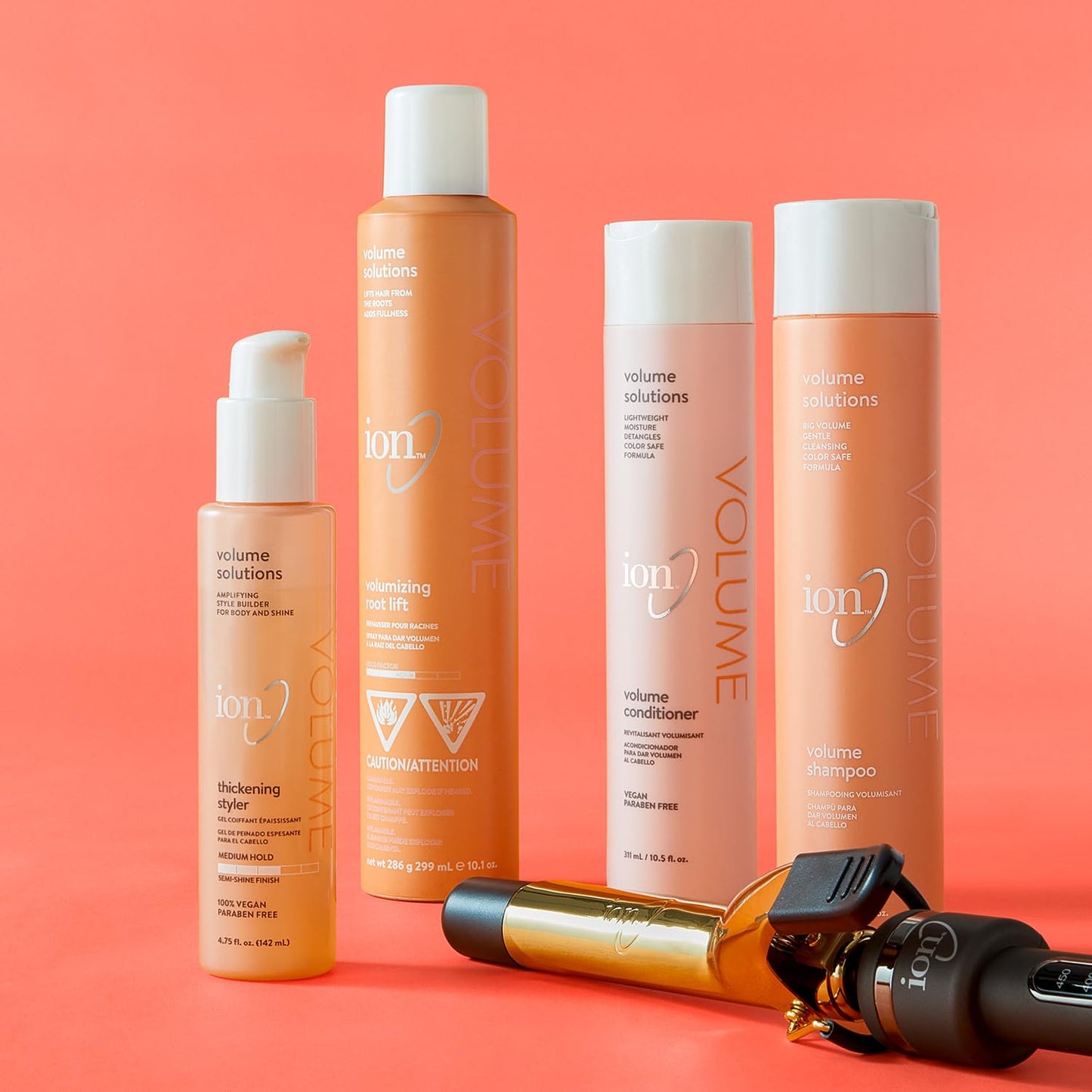 ION anti frizz volumizing liquid styler for fine thin hair types