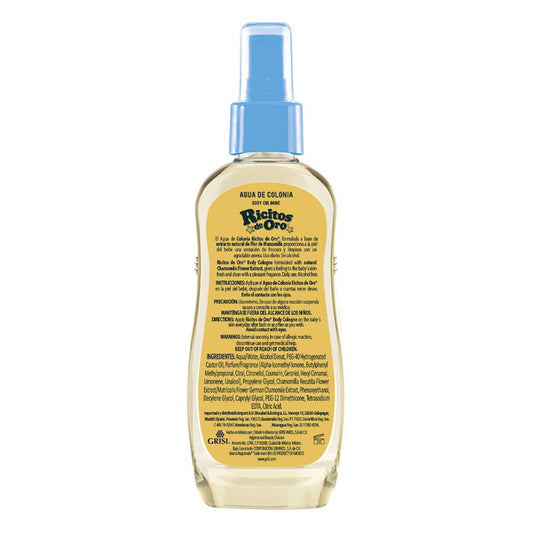 Authentic Grisi Ricitos Oro baby cologne packaging