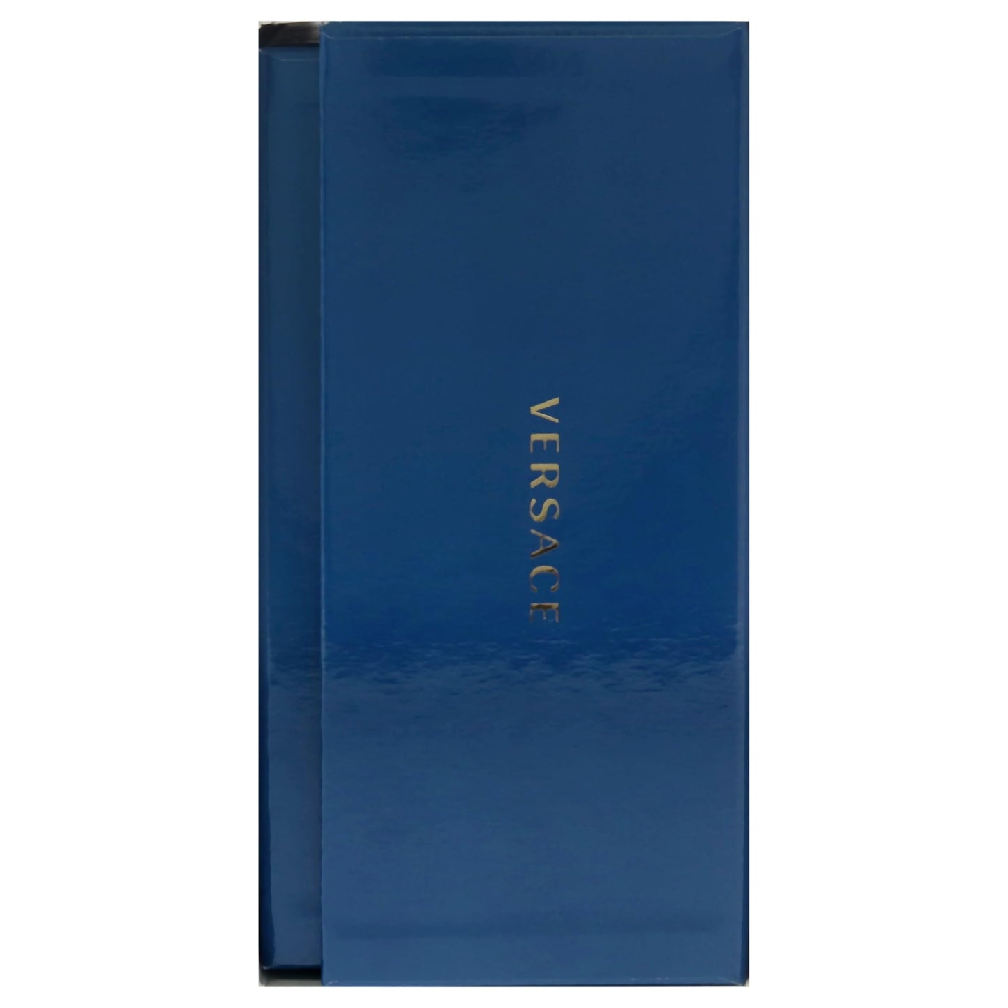 Versace Eau Fraiche set displayed elegantly to show the scale of the pouch, travel bottle, and full size cologne.