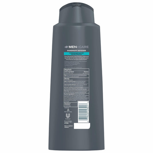 Four pack of Dove Men+Care anti-dandruff shampoo and conditioner bottles