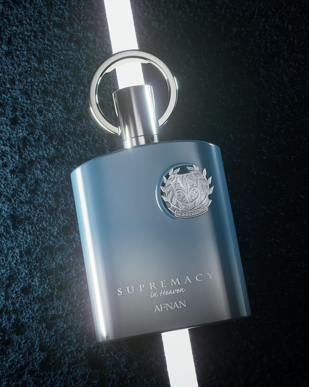 The complete packaging box of Afnan Supremacy In Heaven Eau De Parfum highlighting original brand markings.