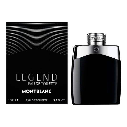 Montblanc Legend 100ml spray bottle with iconic black and silver design
