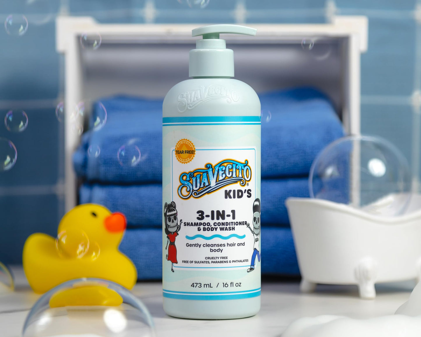 Suavecito Kids paraben free hypoallergenic body wash for sensitive skin