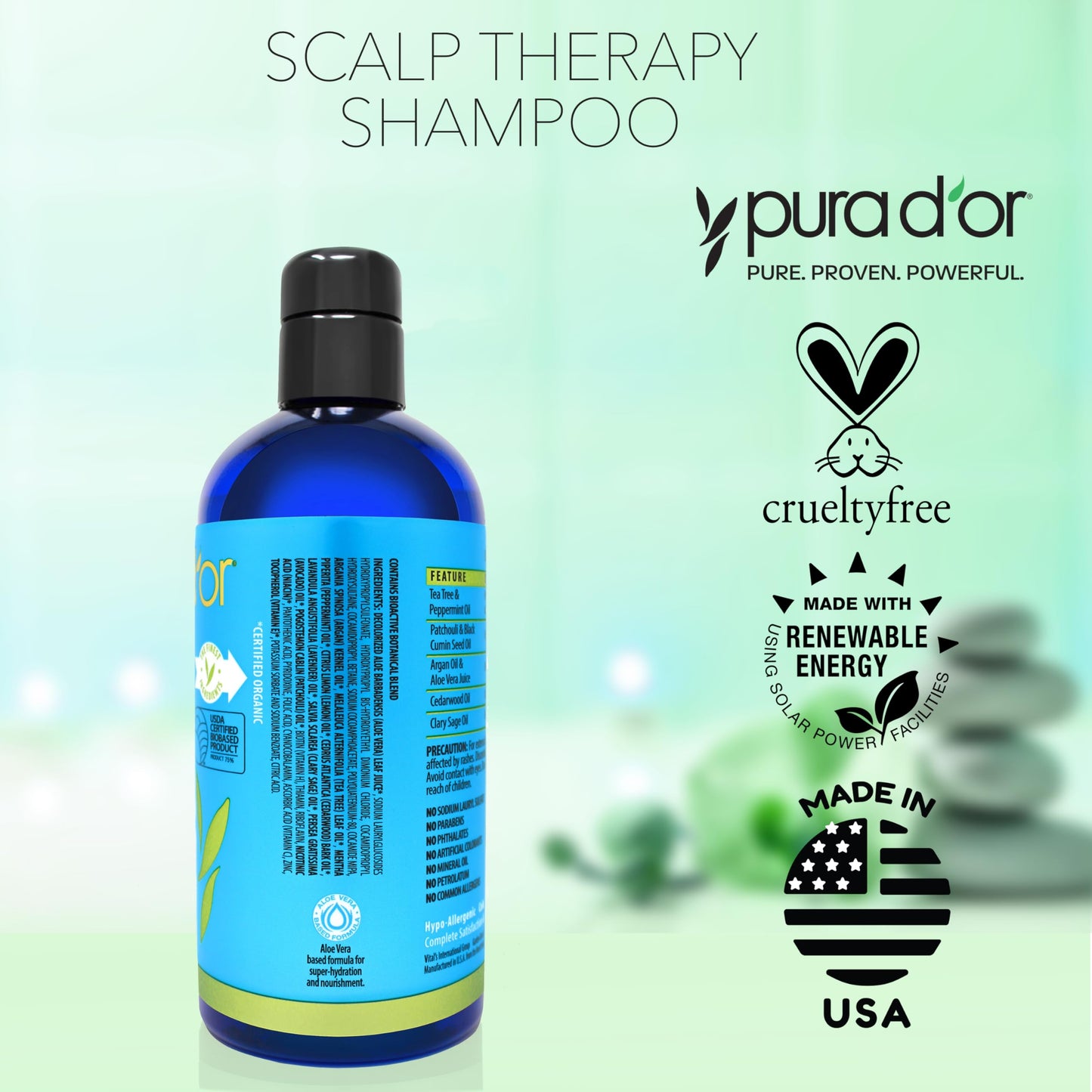 Pura D'or Scalp Therapy Shampoo lifestyle hair care