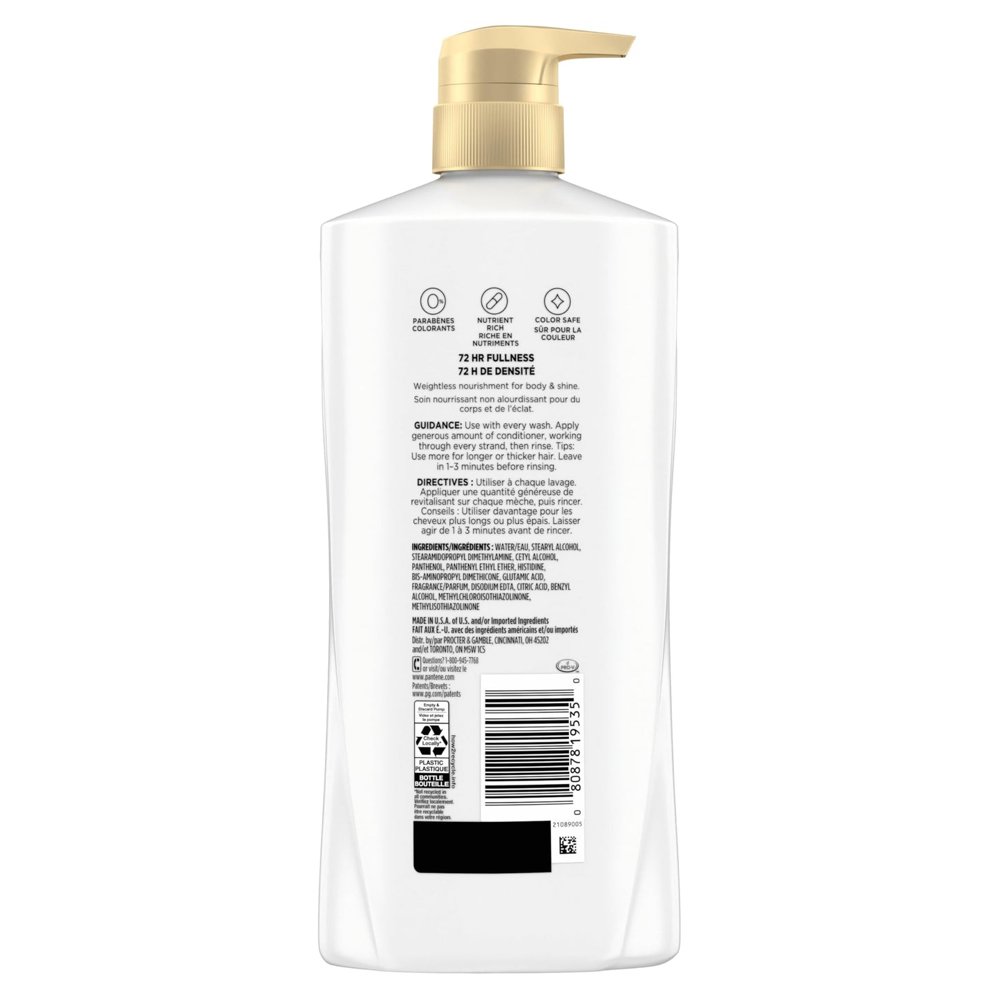 Pantene conditioner for fine hair volume and strength