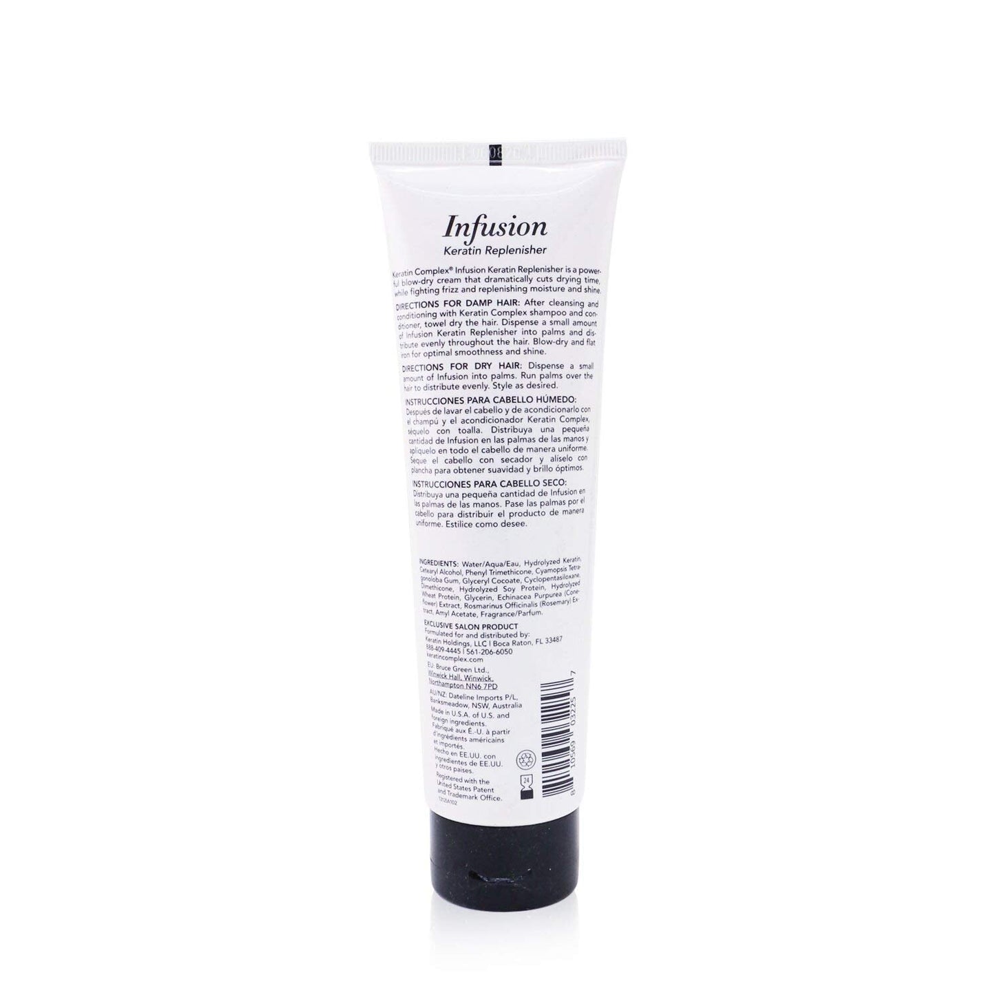 Authentic Keratin Complex 4 Fluid Ounce packaging back labels