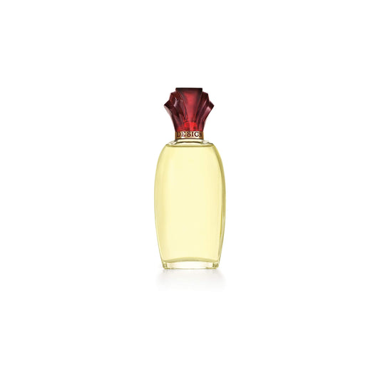 Authentic Paul Sebastian Design perfume 3.4 Ounce bottle showcasing clear liquid and red topper