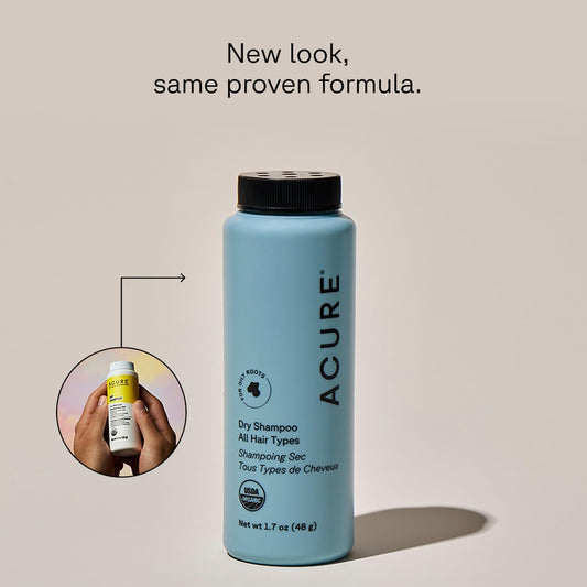 Acure dry shampoo powder travel size packaging