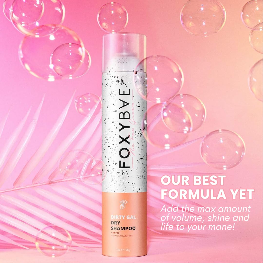 FoxyBae seven fluid ounce dry shampoo can for women